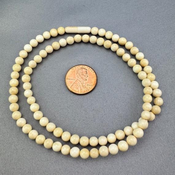 Mammoth Ivory Bead Necklace - 5mm