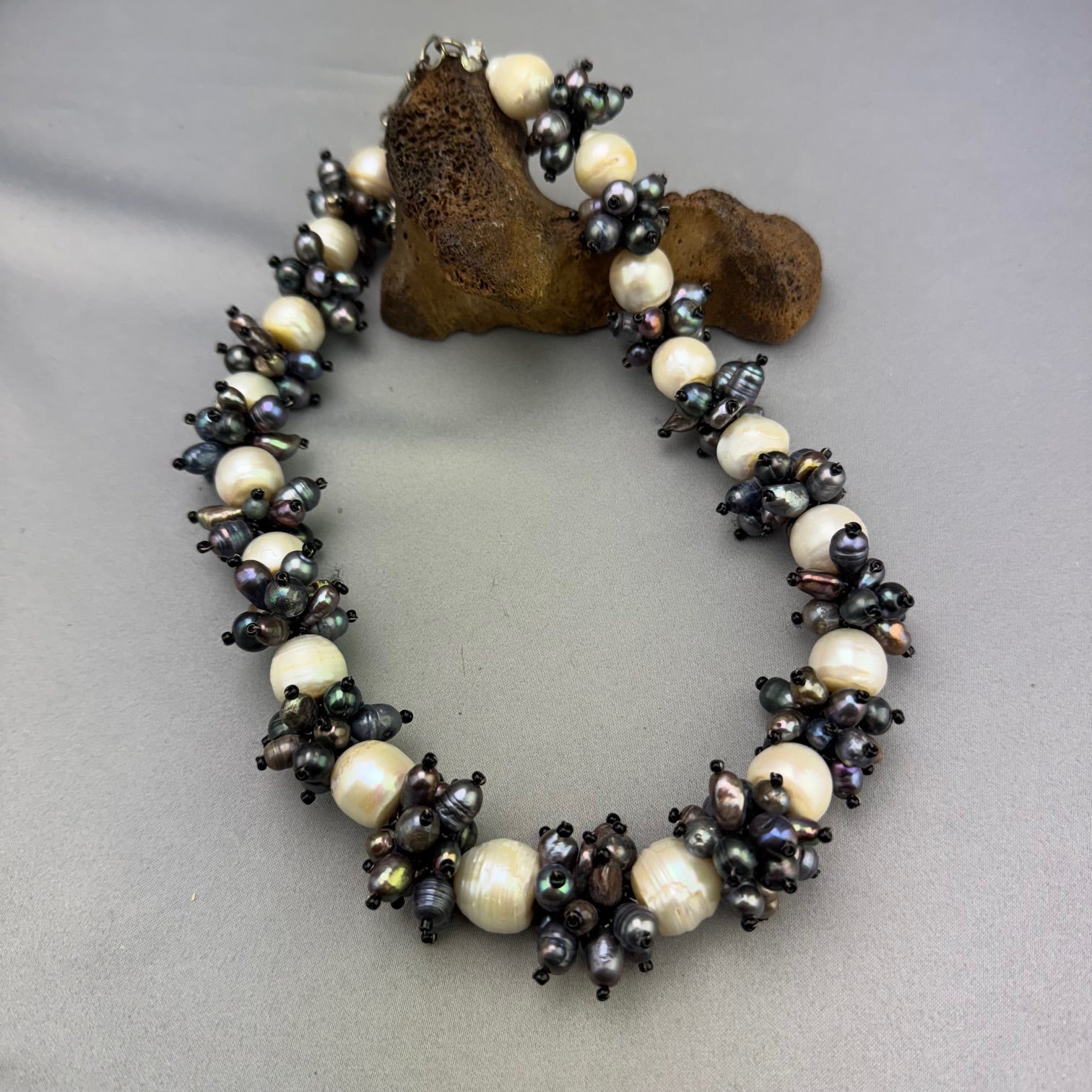 Large Fresh Water Pearl Statement Necklace - 12